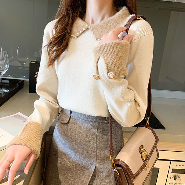 Women 2021 Autumn Winter New Thicken Warm Sweater Tops Female Long Sleeve Solid Jumpers Ladies Casual Knitted Pullovers P504